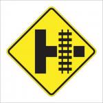 railroad crossing intersection sign
